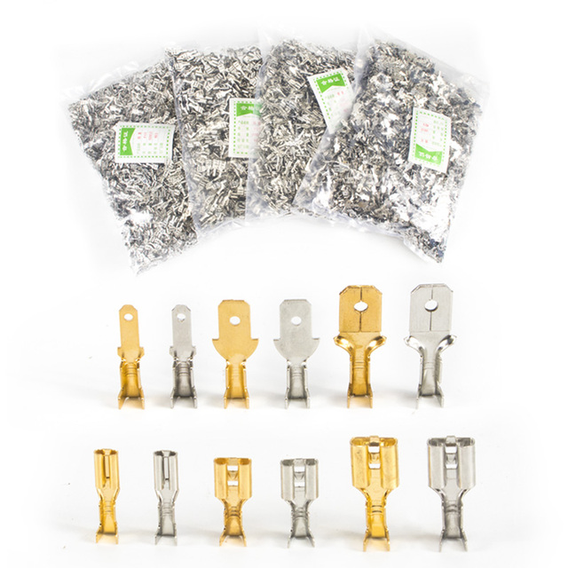 Uninsulated Brass Spade Terminal Crimp Male & Female Connector Automotive Application