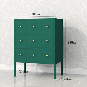 Armadio Moderno in Metallo con Ante in Vetro, Popolare Arredo per Casa e Hotel, per Soggiorno e Camera da Letto, Elegante Vetrina in Acciaio - Product Image 1