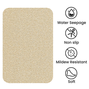 <span class=keywords><strong>Tapis</strong></span> de bain en PVC 80x80cm, 9mm, <span class=keywords><strong>antidérapant</strong></span>, séchage rapide, antibactérien, résistant à la <span class=keywords><strong>moisissure</strong></span>, blanc et gris - Product Image 6