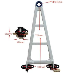 Accesorio Carter de Acero Inoxidable con Capacidad de 6000 kg, Gancho Trasero y Delantero <span class=keywords><strong>para</strong></span> Remolque, Plataforma de Carga <span class=keywords><strong>para</strong></span> Tractor, Remolque de Coche, Remolque de Carga - Product Image 1