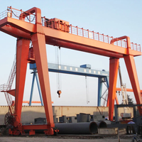 Grue portique à double poutre de type U, grande portée, sur mesure, pour levage lourd, extérieur, chantier naval, préfabriquée, 10 tonnes