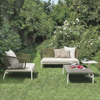 Sofá de Ratán para Exteriores, Muebles de Metal para Exteriores, Juego de Comedor para Exteriores, Cama de Descanso para Exteriores, Estilo Nórdico Europeo