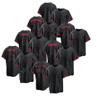 Jonathan India #6 Cincinnati Reds City Connect Black Cool Base Stitched  Jersey.