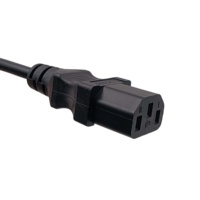 Kabel Daya 15A 125V 14AWG NEMA 5-15P ke IEC C13 untuk Komputer, Server
