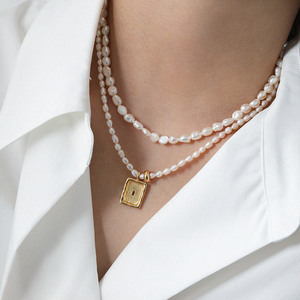 XA427 <span class=keywords><strong>Argento</strong></span> Sterling 925 Natural Perla D'acqua Dolce Collana di Perle Barocche Choker Per Le Donne - Product Image 4
