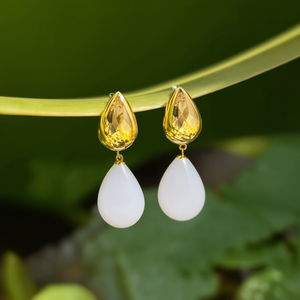 ต่างหูแฟชั่นทรงหยดน้ำสำหรับผู้หญิง SmileJoyas ผลิตจากสแตนเลสสตีล 316L ชุบทอง PVD ดีไซน์รูปทรงหยดน้ำ ทนทาน เป็นมิตรต่อสิ่งแวดล้อม - Product Image 3