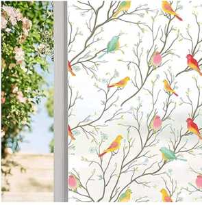 ฟิล์มติดกระจกแบบไม่ใช้กาว ลายนก สำหรับบ้าน ราคาโรงงาน ผู้ผลิต ผู้จัดจำหน่าย ฟิล์มกันแสงแบบคงที่ - Product Image 1