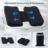 Coussin de siège réglable en mousse à mémoire de forme pour siège de bureau siège de voiture coccyx sciatique soulagement de la douleur pour les voyages en plein air