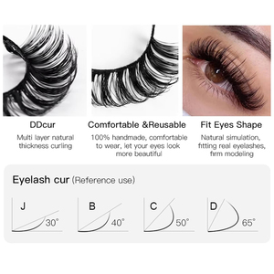 Private Label 10 Pairs Soft <b>cat</b> <b>Eye</b> Full Strip <b>Eye</b> <b>Lashes</b> Wholesale Custom logo 3d Silk False Natural Eyelashes Set - Product Image 5