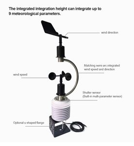 <span class=keywords><strong>Station</strong></span> météo portable automatique à précision complète avec température extérieure, humidité, CO2, NO2, SO2 intégrés, OEM personnalisé - Product Image 2