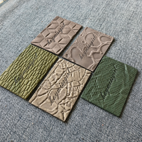 Étiquettes en cuir PU véritable avec logo personnalisé en relief et peaux de serpent sculptées, à coudre pour vêtements, patchs et étiquettes de sacs – Vente en gros