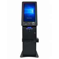 Terminal de paiement et de remise de tickets en libre-service / Guichet automatique avec lecteur de codes-barres pour machine de jeu d'adresse, en armoire métallique sur pied