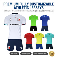 Maillots de football personnalisés en polyester sublimé avec logo, nom et numéro de l'équipe, vente en gros OEM de maillots de football