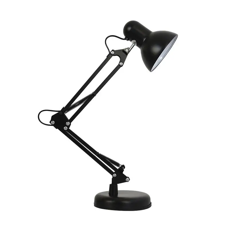 White Black Gold Red Classic Metal Swing Arm Desk Lamp 360 Degree Rotation Table lamp Home Office Use