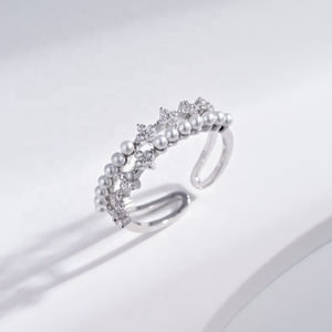 OEM plata 925 Sterling <b>Silver</b> double woman fashion <b>ring</b> wholesale everyday round twisted stacking ladies <b>adjustable</b> fine <b>rings</b> - Product Image 4
