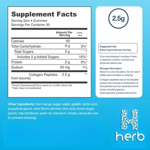 Oem/ODM nhãn hiệu riêng Collagen Vitamin Gummies vẻ đẹp thảo dược bổ sung hiệu quả làm sáng da & làm trắng cho người lớn sơ sinh - Product Image 3