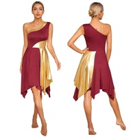 Robe de danse sans manches pour femmes, vêtements de danse, tenue de spectacle, costume de danse de salon, vêtements de scène