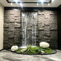 Panneau en pierre PU imperméable, ignifuge, moderne, léger, imitation roche, décoration