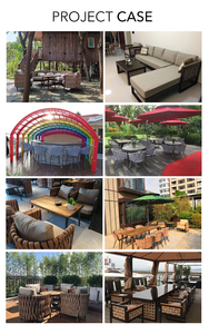 ชุดเฟอร์นิเจอร์หวายสังเคราะห์สำหรับสวนหลังบ้าน ลานบ้าน หรือระเบียง ดีไซน์ทันสมัย โครงอะลูมิเนียม พร้อมเชือกถัก - Product Image 6