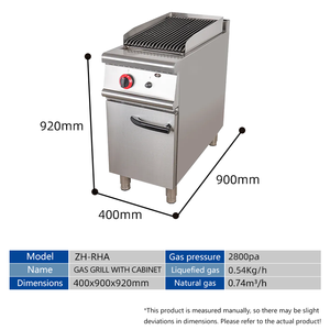 Parrilla de <span class=keywords><strong>Gas</strong></span> Comercial Vertical de Acero Inoxidable, Duradera y de Alta Gama, con Horno y Gabinete de <span class=keywords><strong>Piedra</strong></span> Volcánica - Product Image 2