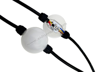 Lampe de fête foraine RGB programmable, lumière ponctuelle LED de 50 mm pour l'éclairage des parcs d'attractions