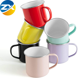 Bán Buôn Thân Thiện Với Môi Retro Cổ Điển Du Lịch Men Cup Thiết Kế Hiện Đại Xách Tay Cấp Thực Phẩm Thăng Hoa Men Cắm Trại Cốc - Product Image 5