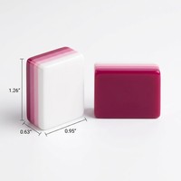 Tuiles de jeu de Mahjong/Poker de luxe en acrylique/mélamine à 4 couches, anti-décoloration, gravées au laser, pour 4 joueurs, durables, pour le divertissement