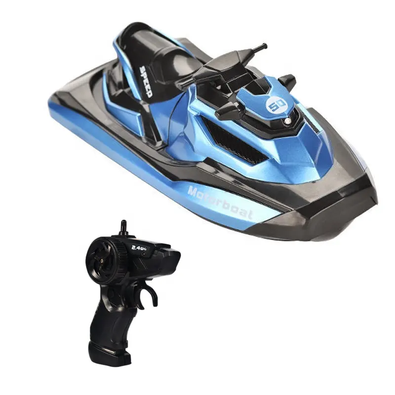 Samtoy 2.4G 4CH Electric Remote Control 1/47 12-15 KM/H Motor Boat Model Racing High Speed RC Boat for Kids Adults