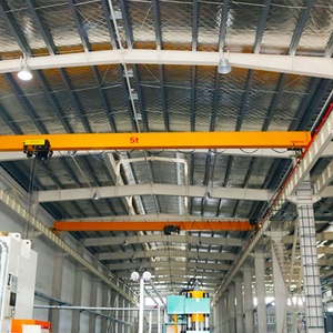 Pont roulant monopoutre européen de 5, 10 et 20 tonnes avec palan à double vitesse et moteur-pompe pour usage en construction - Product Image 2