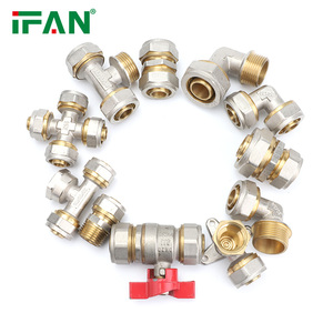 IFAN Fournisseur direct d'usine Raccords PEX Raccords à compression en laiton Tous types Raccord à compression pour tuyau PEX bicolore en laiton - Product Image 3