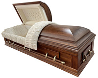 Ataúd de Madera de Paulownia URD-A294, Precio de Fábrica, Estilo Americano, Interior de Terciopelo, Acabado Mate, Ecológico y Duradero para Funerales
