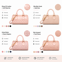 Sac à main classique personnalisé B2B en forme de baril, fabricant OEM, sac en PU personnalisable pour magasin de détail, marque privée, stock disponible