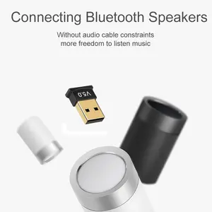 Fjgear USB Bluetooth Adpater V5.0 Transmission Distance 20m BT 5.0 Usb2.0 Bluetooth Dongle Wireless USB Adapter