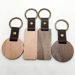 Custom Laser Engravable Wooden Key Chain Blanks Wood