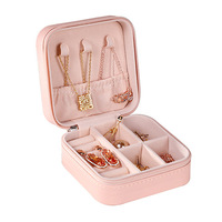 Boîtes à bijoux en cuir PU de voyage, emballage cadeau, boîte à montres, boîte de rangement, présentoir à bagues, portable