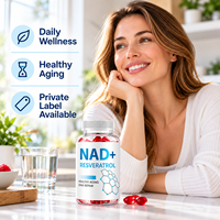 Complément alimentaire en bonbons gélifiés OEM ODM NAD Plus Resvératrol pour améliorer l'immunité, 120 g, marque privée, vieillissement sain, bien-être quotidien