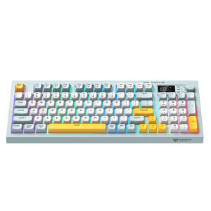 ONIKUMA G80 94Key berkabel nirkabel <span class=keywords><strong>3</strong></span>-Mode dengan <span class=keywords><strong>Keyboard</strong></span> mekanis ABS sangat tenang <span class=keywords><strong>Keyboard</strong></span> mekanis RGB - Product Image 1