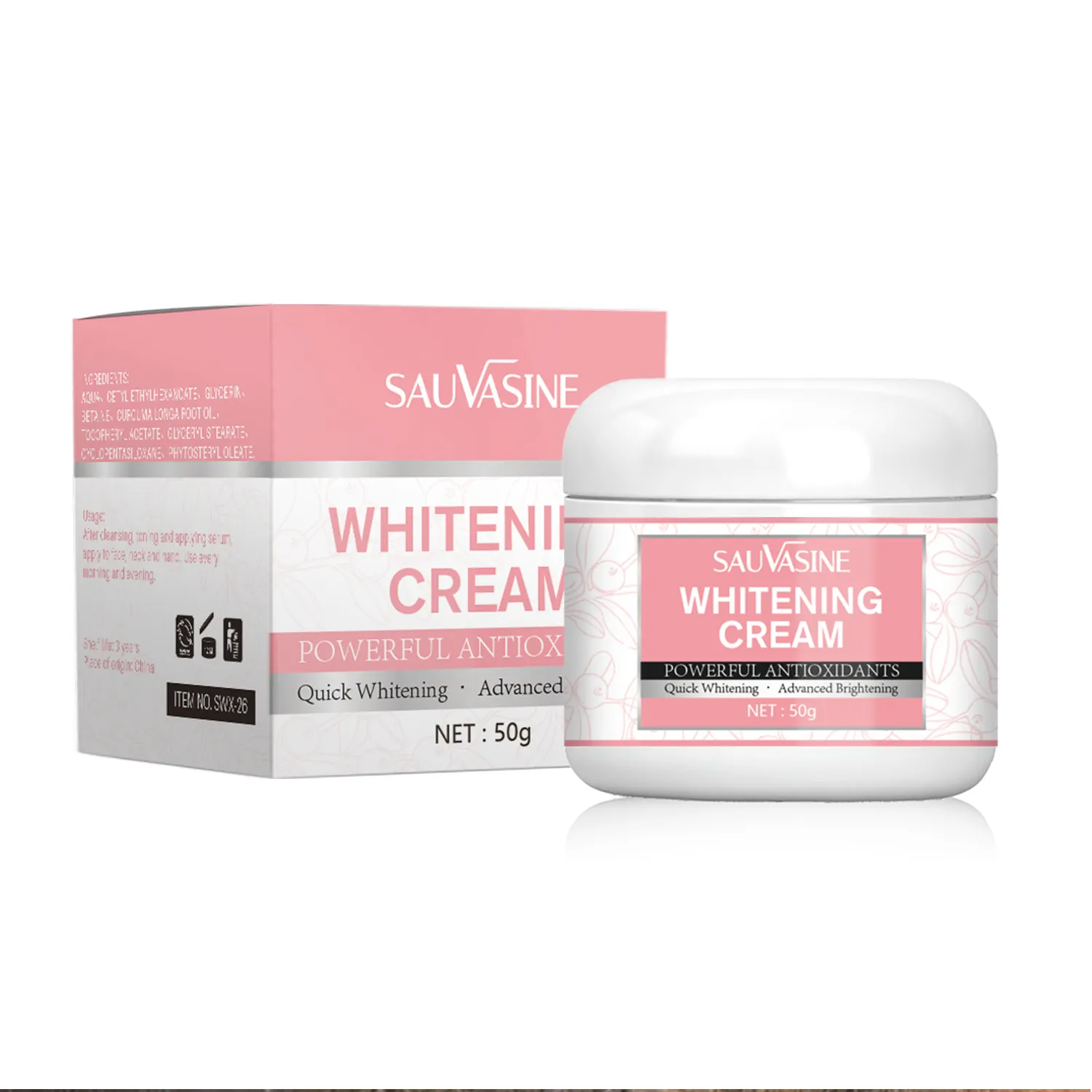 शक्तिशाली एंटीऑक्सीडेंट त्वरित Whitening उन्नत ब्राइटनिंग Whitening क्रीम 50g