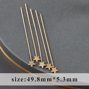 M1114 Mehrformige Kupfermetall-Nadeln in Gold- und Silberfarben für Damen-Schmuckherstellung Zubehör 10 Stück/Los - Product Image 5