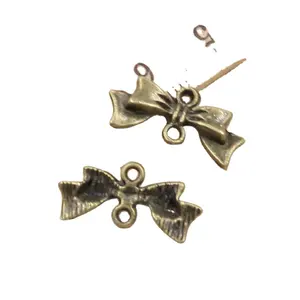 Pingente arco de borboleta em bronze antigo, pingente de 20*10mm