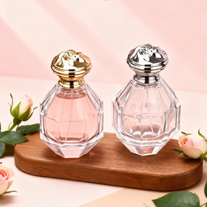 Botella de Perfume de Vidrio Curvo de 100 ml, Diseño Redondeado para Mujer, Tapa Transparente, Perfume <span class=keywords><strong>armaf</strong></span> - Product Image 3