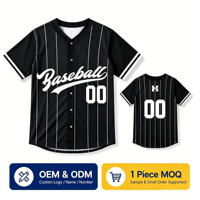 Jersey de Béisbol Sublimado Personalizado con Dos Botones y MOQ Bajo para Ligas de Adultos