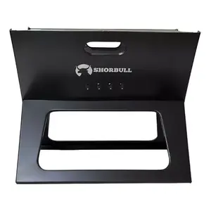 Barbecue au charbon de bois pliable portable Shorbull pour le camping en plein air, la randonnée, le pique-nique, le barbecue, construction en acier inoxydable avec couvercle de barbecue 2.6 - Product Image 1