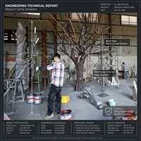 Arbre d'olivier artificiel sur mesure de grande taille en fibre de verre, grand arbre artificiel en verveine verte, arbre naturel de grande taille, gros arbres artificiels
