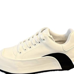 Nouvelle Arrivée 2025 – Chaussures de Sport Décontractées en Cuir Blanc pour Hommes, Tendance Mode Nationale Hiver 2024, Fermeture à Lacets Facile à Enfiler - Product Image 1