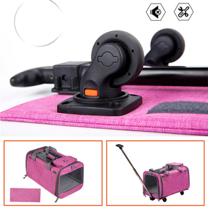 Sac de transport pour animaux de compagnie à roulettes amovibles, respirant, pliable, pour chiens et chats, pour petits animaux - Product Image 5