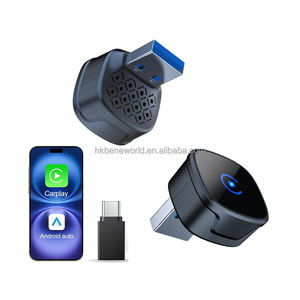 Fabricant OEM/ODM – Adaptateur portable USB filaire/sans fil 2-en-1 CarPlay/Android Auto Plug & Play avec Bluetooth 5.2 et Wi-Fi double bande pour - Product Image 1