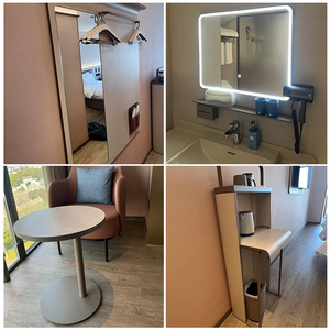 Bilido <span class=keywords><strong>Deluxe</strong></span> Queen Bed Modern Wood Panel Dormitorio Suite para hoteles y villas estándar para Holiday Inn Apartment & Hostel Habitaciones - Product Image 4