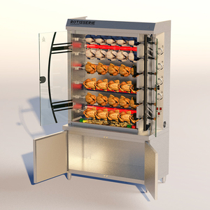 Four à rôtir au gaz électrique en acier inoxydable <span class=keywords><strong>Libermann</strong></span> à 6 niveaux pour poulet, machine à kebab - Product Image 1