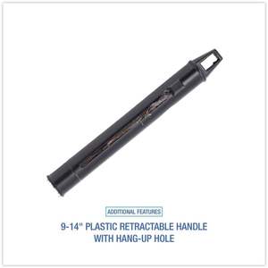 Plumeau à plumes Boardwalk BWK914FD, 9 à 14 pouces, manche rétractable en plastique, couleur noire - Product Image 2